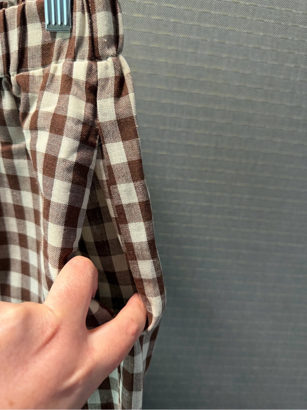 Brown Gingham Wide Leg Palazzo Culottes - Picture 8 of 9